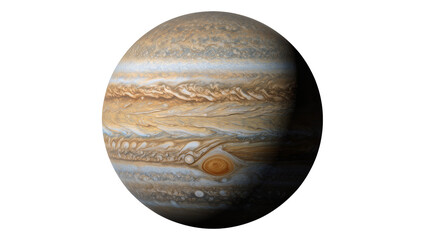 Jupiter planet with Great Red Spot and swirling cloud bands © Rowan