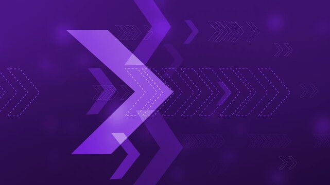 Abstract futuristic background with layered chevron arrows on a dark gradient animation