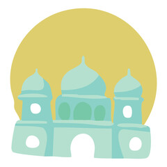 Fototapeta premium Mosque Dome Ramadan Illustration
