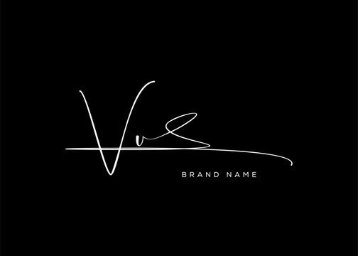 VU letter beauty cursive handwriting logo. vector logo| abstract logo| minimalist logo| brand identity| calligraphy design.