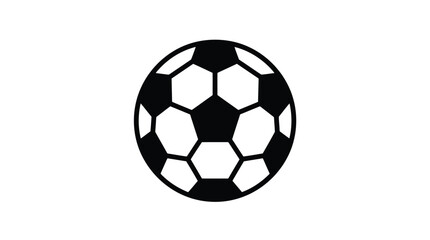 Fototapeta premium Vector illustration of a black and white soccer ball icon on white background
