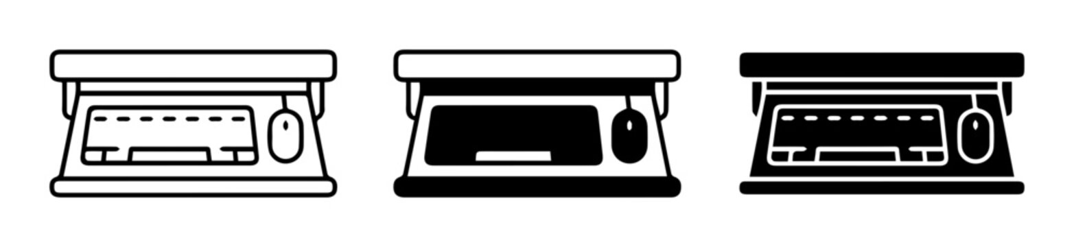 Digital Scale Icons, Weighing Machine Vector Set, Retail and Commerce Graphics