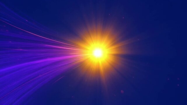Abstract cosmic light streaks and glowing energy particles motion background