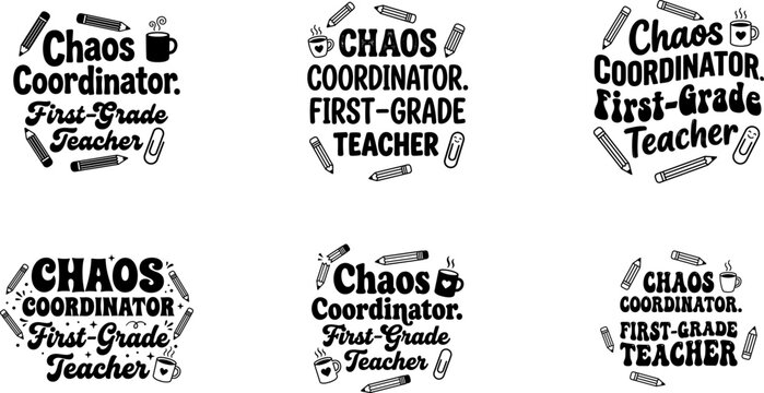 Chaos coordinator first grade teacher logos