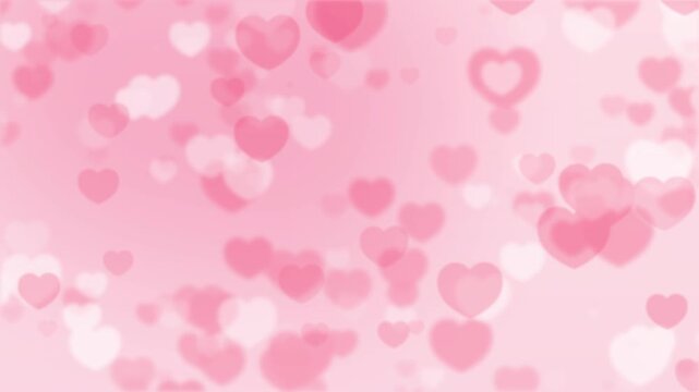 Valentine background animation with Heart flowting. Full HD. 4K