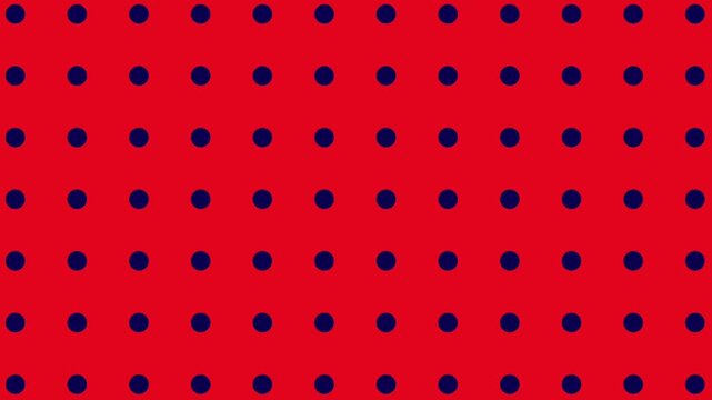 Dark Blue and Red Polka Dot Pattern Looping Video Animation Background