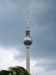 Berlin TV Tower (Fernsehturm Berlin) seen from a boat on the Spree River, Germany © Yaroslav Ivanovych
