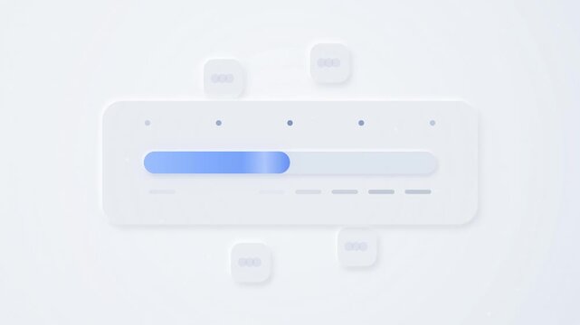 Neumorphic Progress Bar Animation - Loading Indicator