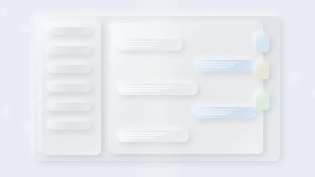 Neumorphic UI Animation: Chat Bubbles Message Interface