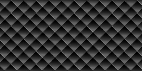Fototapeta premium Luxury upholstered backdrop. Stitched layered background pattern. Leather textured sofa background. vector