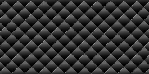 Naklejka premium Luxury upholstered backdrop. Stitched layered background pattern. Leather textured sofa background. vector