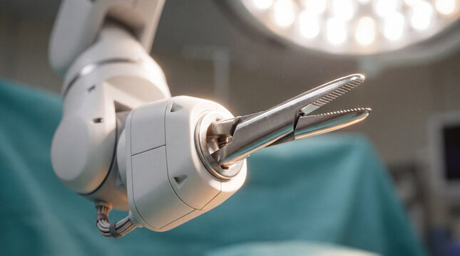 Robotic surgical instrument ready for a minimally invasive procedure