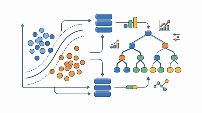 Data science flow classification data processing and decision tree analysis