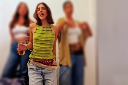 Group of young people in a dance studio.