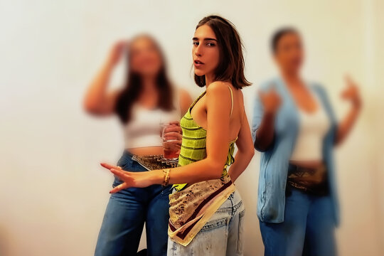 Group of young people in a dance studio.