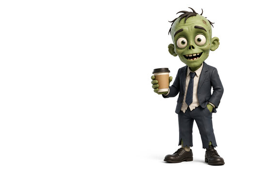 Corporate Zombie Office Worker Halloween Business Concept