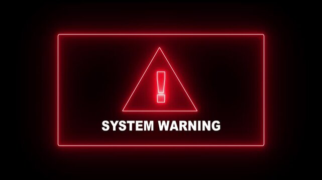 Data Breach, Thief, Hacker. Hand with a Key. Laptop with System Error Warning.4K Animation motion graphice video..