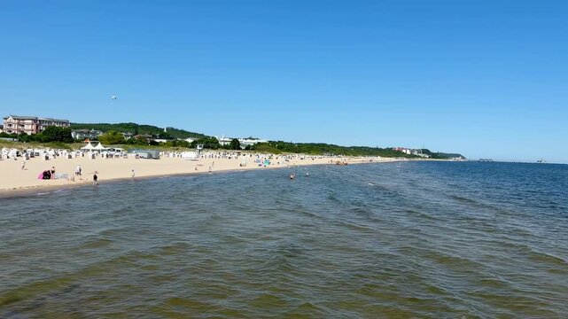 The coastline with sandy beaches near Herinsdorf, Germany