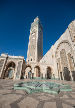 Grand Minaret of Hassan II Mosque in Casablanca
