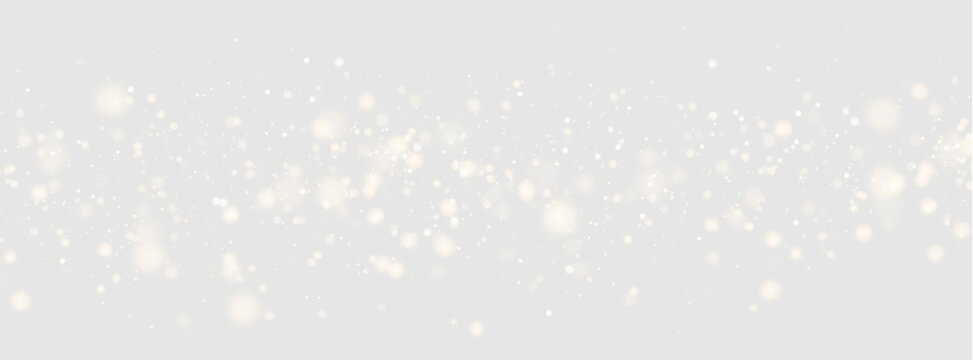 Magical gold sparkle and glittering stardust with radiant light particles isolated on transparent background for festive illustration and greeting cards