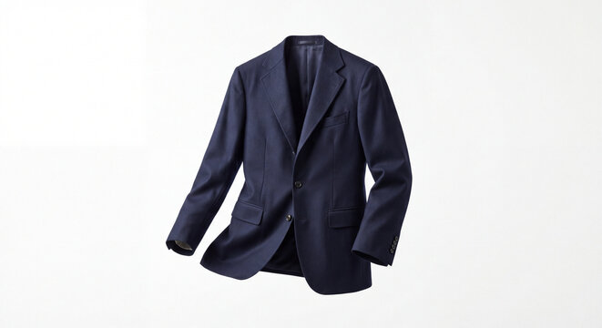 Italian 90s Tailored Blazer Floating on White Background