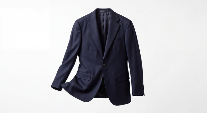 Italian 90s Tailored Blazer Floating on White Background