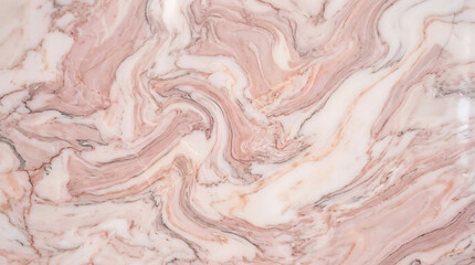 Fototapeta premium Elegant Pink and White Marble Texture with Swirling Veins for Luxurious Design Backgrounds