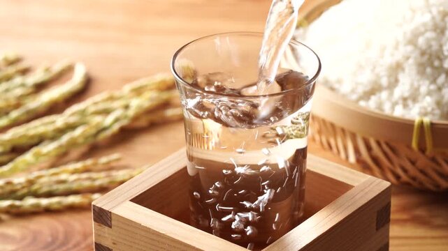 冷酒を注ぐ