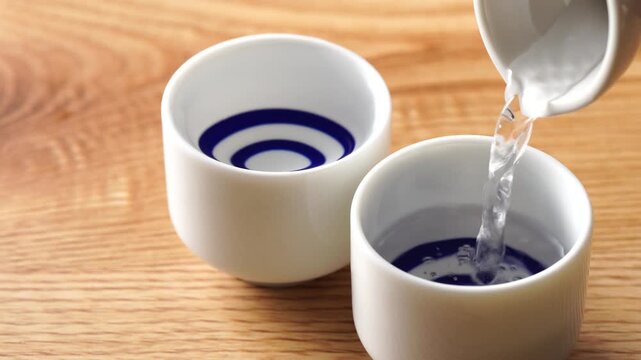 日本酒を注ぐ
