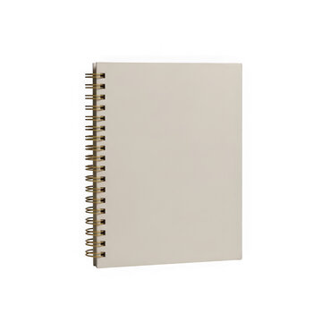 Beige spiral bound notebook