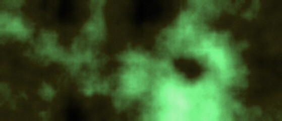 Vibrant green and dark abstract nebula background with subtle grain texture, creating a mysterious and atmospheric visual effect © Mr. Stocker