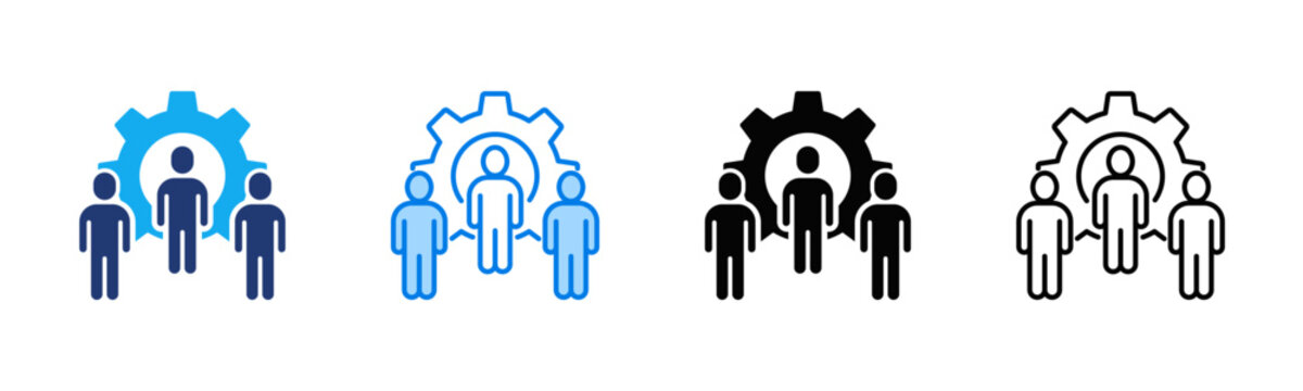 Human Capital Icon sheet multiple style collection