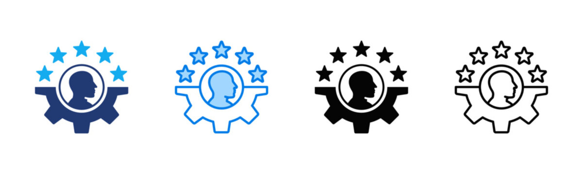 Employee Talent Icon sheet multiple style collection