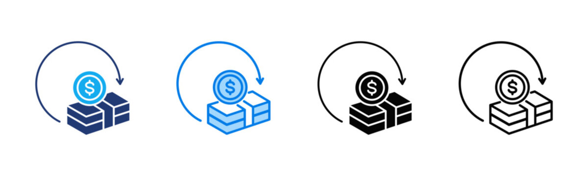 Employee Payroll Icon sheet multiple style collection