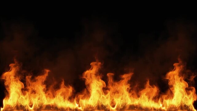 Burning Flame Crown Overlay With Floating Embers