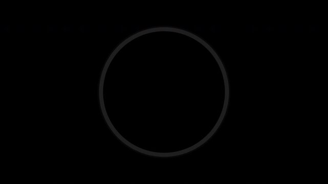 Black countdown numbers with circular timer ring, transparent background animation