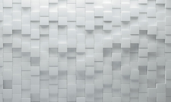 3D illustration of cubes from lights above