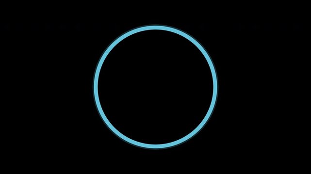 Blue countdown numbers with circular timer ring, transparent background animation