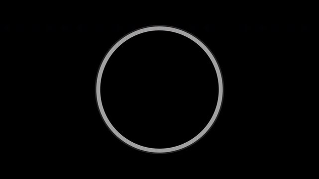 Gray countdown numbers with circular timer ring, transparent background animation