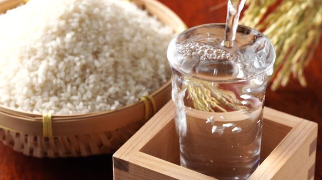 冷酒を注ぐ