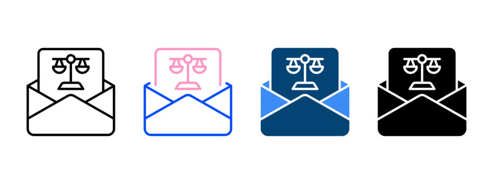 Subpoena Court Notice Icon for Legal Documentation and Judicial Proceedings