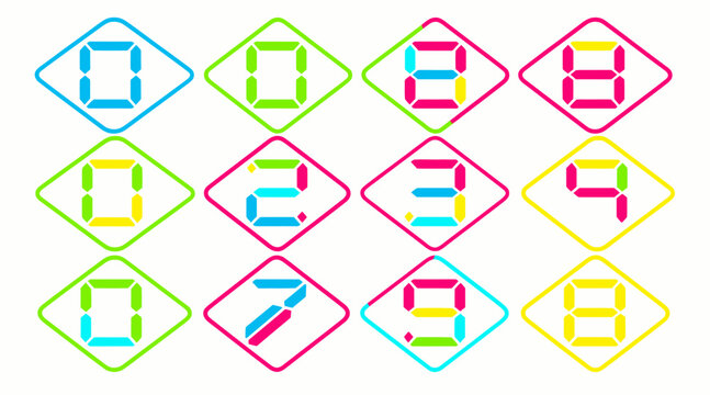 colorful numbers in squares