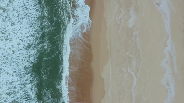 Stunning Drone Landscape: Playa Garzon Beach, Ocean Waves, near Laguna Jos&eacute; Ignacio