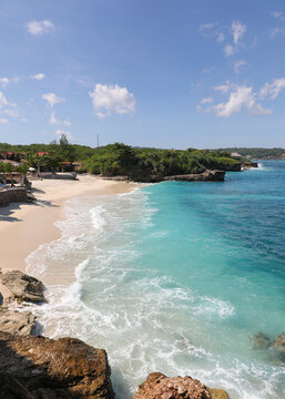Dream Beach - Nusa Lembongan Indonesia. Beautiful island getaway a short ferry ride from main island of bali.