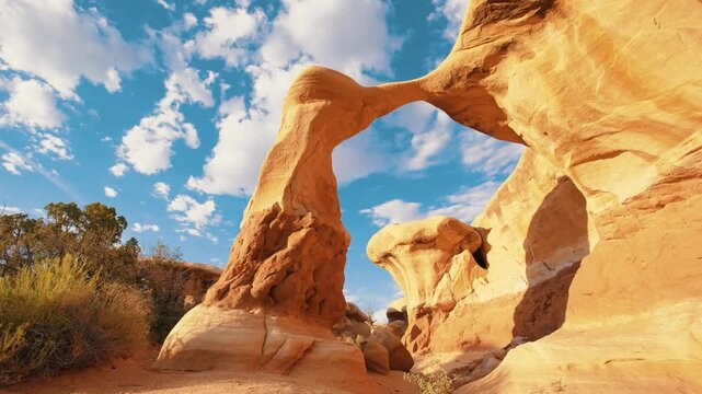 Metate Arch in Devil's Garden in Grand Staircase Escalante National Monument, Utah.