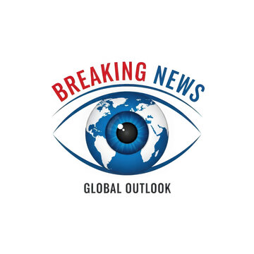 Breaking news globe eye logo