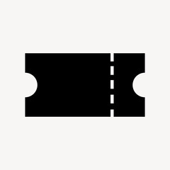 Fototapeta na wymiar Voucher, ticket icon, simple flat design