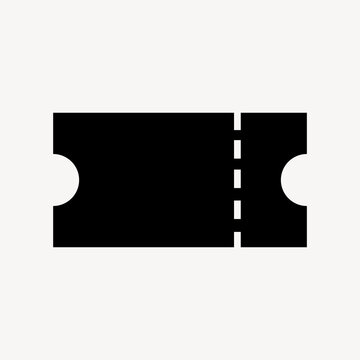 Voucher, ticket icon, simple flat design