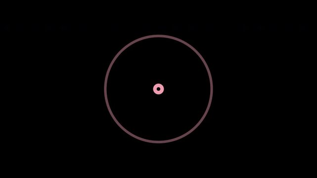 Pink ripple circles expanding from center, transparent background seamless loop animation
