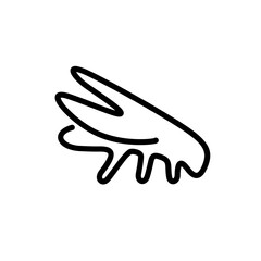 Fototapeta premium Line Art Cricket Illustration